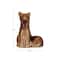 Hello Honey® 3.5" Brown Stoneware Fox Taper Candleholder with Reactive Glaze